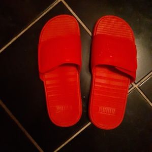 Red Puma Slides